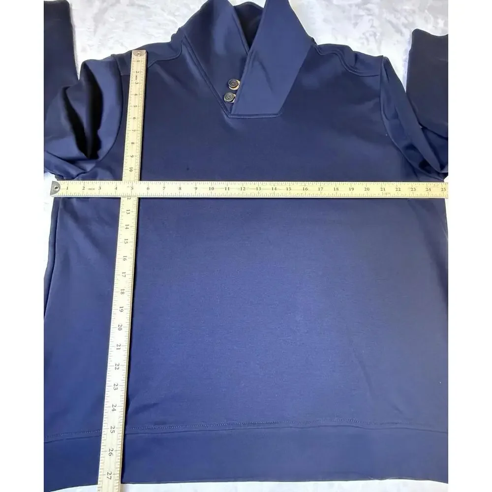 Tommy Bahama Men’s Pullover Navy Blue Shawl Button Neck XL - Picture 7 of 7